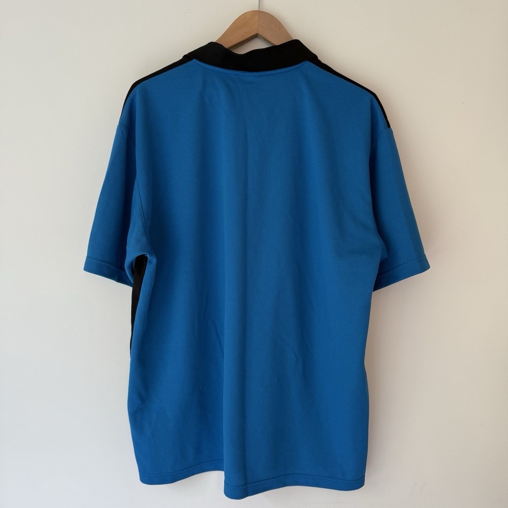 Vintage NASCAR Checkered Flag Sports Polo Shirt - Men's Size M, Blue, 100% Polye - Picture 7 of 7